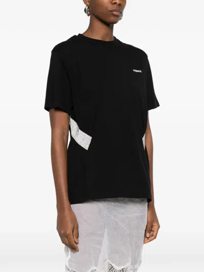 Coperni Logo Panel T-shirt In Black