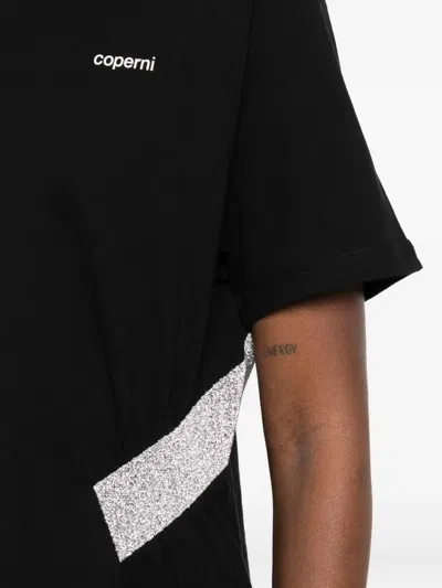 Coperni Logo Panel T-shirt In Black