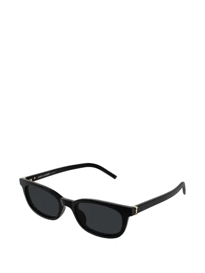 Saint Laurent Eyewear Rectangle Frame Sunglasses In Black