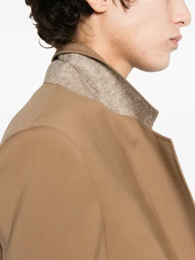 Max Mara Long-sleeved Suit Jacket In Brown