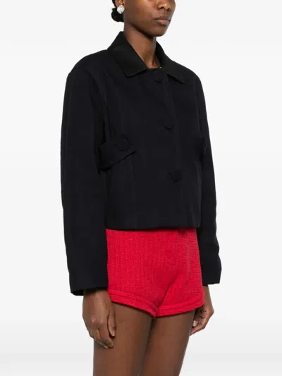 N°21 Collared Button Jacket In Black