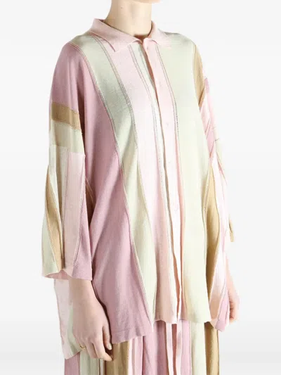 Casey Casey Striped Buttoned Shirt In Multi