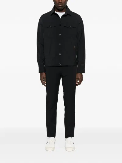 Moorer Buttoned Pocket Jacket In Black