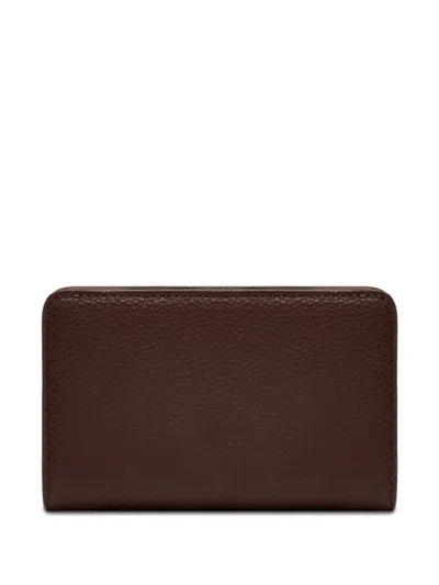 Lancel Ninon Rectangular-zip Leather Wallet In Brown