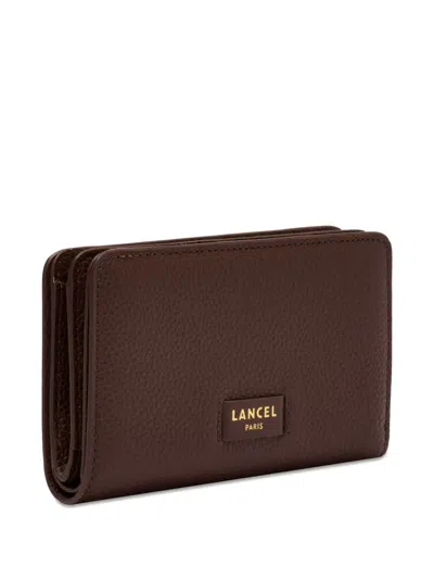 Lancel Ninon Rectangular-zip Leather Wallet In Brown