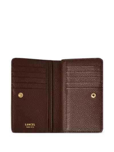 Lancel Ninon Rectangular-zip Leather Wallet In Brown