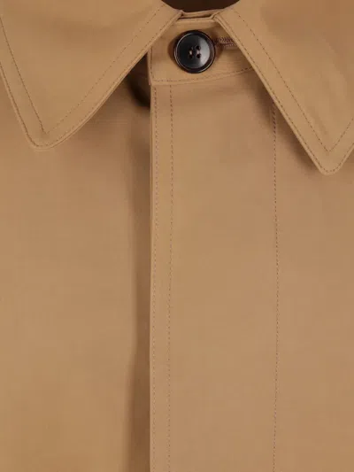 Hed Mayner Buttoned Belted Coat In Brown