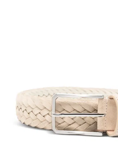 Canali Braided-design Belt In Multi