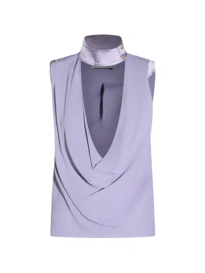 Elisabetta Franchi Shirts Light And Natural In Purple