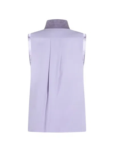 Elisabetta Franchi Shirts Light And Natural In Purple