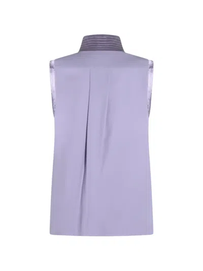 Elisabetta Franchi Shirts Light And Natural In Purple