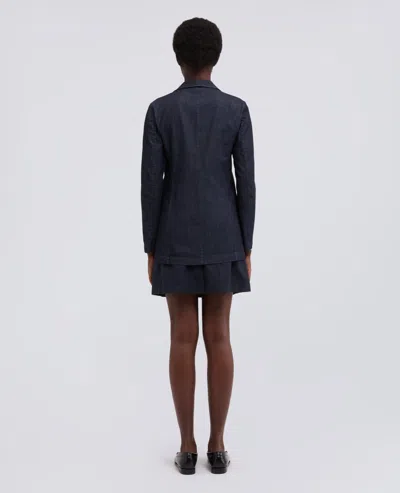Aspesi Deconstructed Single-breasted Jacket In Lightweight Denim In Blue