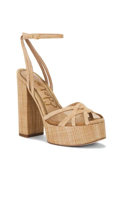 Sam Edelman Sandy Ankle Strap Platform Sandal In Brown