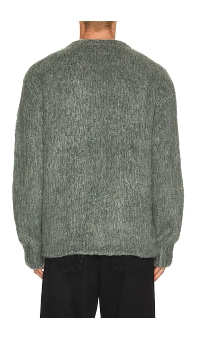 Allsaints Mens Nordic Green Tobie V-neck Wool-blend Cardigan In Gray