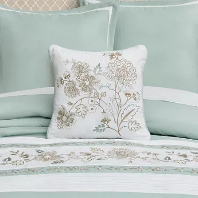 Royal Court Spring Social Square Throw Pillow In White
