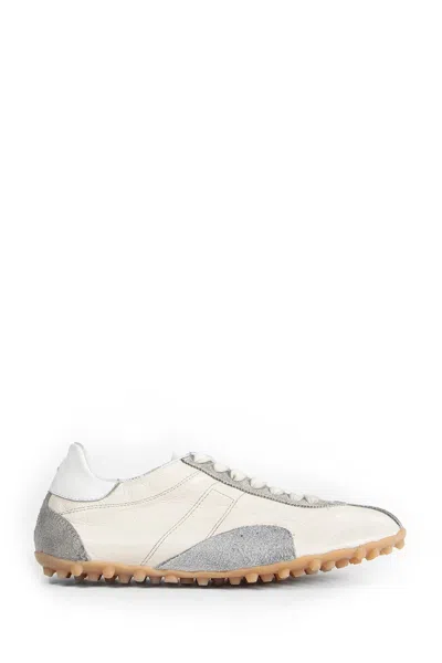 Maison Margiela Sprinters Beige Sneaker With Insert Design And Notched Sole In Leather Woman In Multi