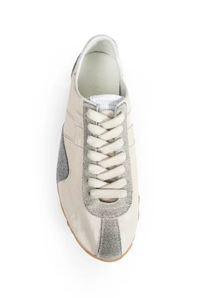 Maison Margiela Sprinters Beige Sneaker With Insert Design And Notched Sole In Leather Woman In Multi