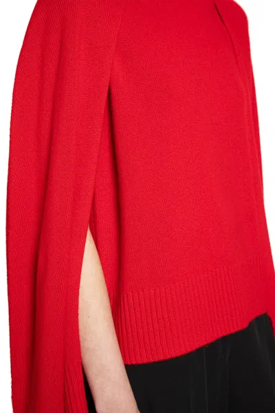 Totême Cashmere Crew Neck Knit Jumper Long Sleeves In Red
