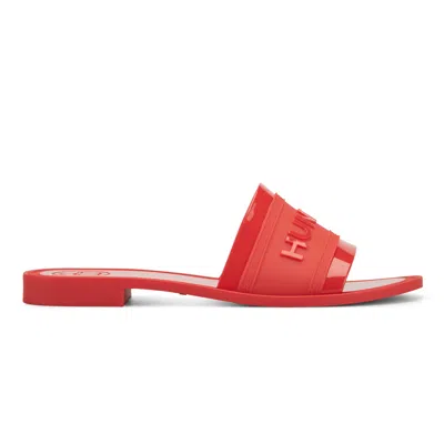 Hunter Marina Slide Sandal In Red