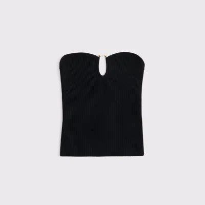 Abercrombie & Fitch Bandeau Top With Structured Hardware Detail In Black