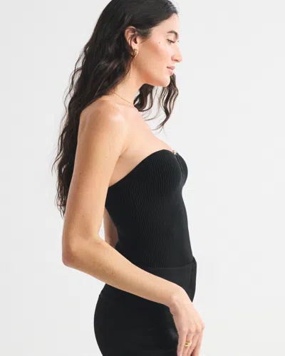 Abercrombie & Fitch Bandeau Top With Structured Hardware Detail In Black