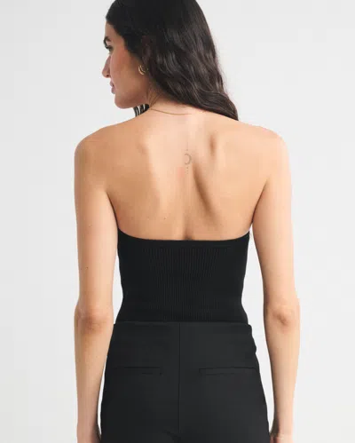 Abercrombie & Fitch Bandeau Top With Structured Hardware Detail In Black