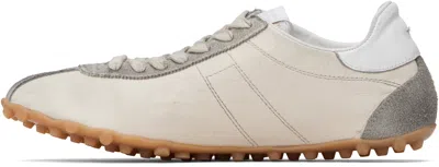 Maison Margiela Sneakers Sprinters In Suede And Leather With Vintage Finish In White