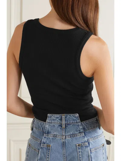 Agolde Poppy Ribbed Stretch Organic Cotton And Tencel-blend Jersey Tank In Multi