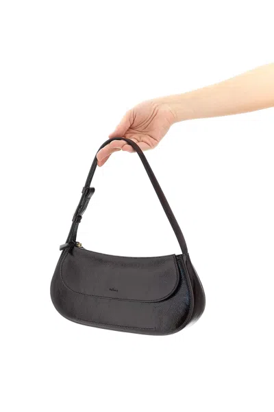 Mulberry Clovelly Shoulder Bag Adjustable Strap Design In Black