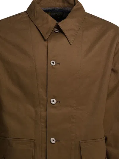 Buzz Rickson's Aviation Associates Buttoned Pocket Jacket In Brown