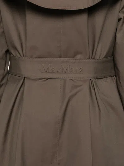 Max Mara Tie-belted Jacket In Brown