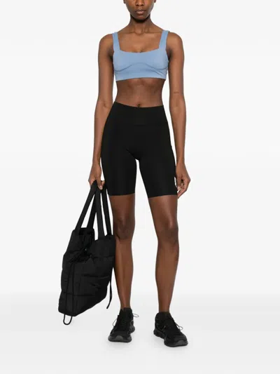 Autry Black Stretch Polyester Shorts In Black