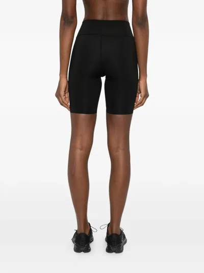 Autry Black Stretch Polyester Shorts In Black
