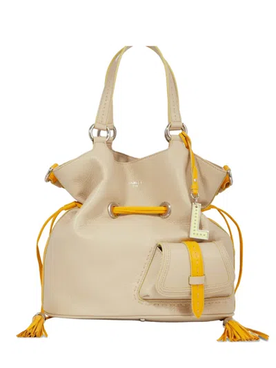 Lancel Drawstring Bucket Bag In Neutral