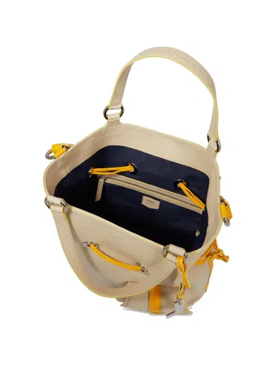 Lancel Drawstring Bucket Bag In Neutral
