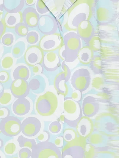 Vivetta Circle-pattern Shirt In Blue