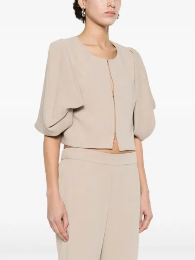 P.a.r.o.s.h Batwing-sleeve Jacket In Neutral