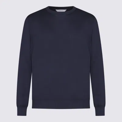 Malo Blue Solid Regular Sweaters In Blue