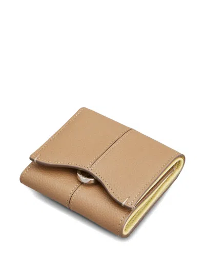 Tod's Tri-fold Stitched Wallet In Neutral