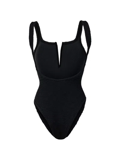 Paramidonna Holly Textured Swimsuit In Black