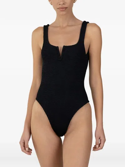 Paramidonna Holly Textured Swimsuit In Black