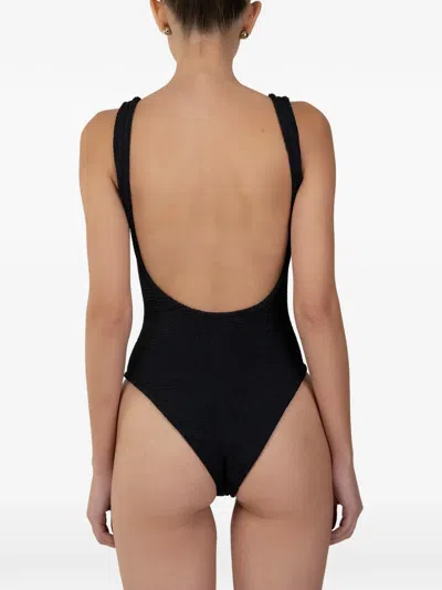Paramidonna Holly Textured Swimsuit In Black