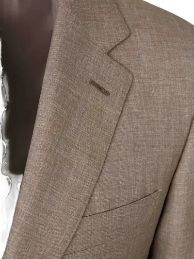 Canali Button-up Suit In Brown