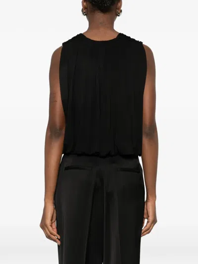 Esse Studios Solina Gathered Cape Top In Black