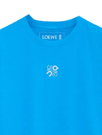 Loewe Active T-shirt In Technical Jersey In Blue