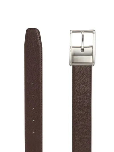 Lancel Adjustable Leather Belt In Brown