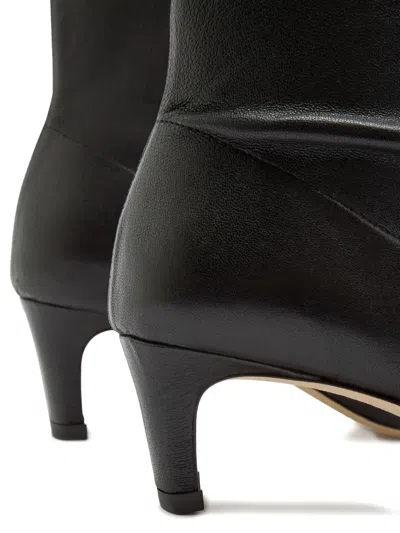 Staud Wally Leather Ankle Boots In Black