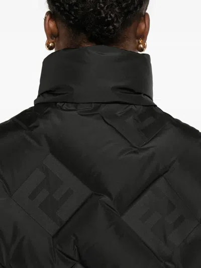 Fendi Quilted-pattern Jacket In Black