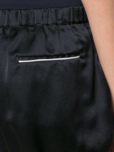 Shop Fleur Du Mal Satin Pajama Shorts In Black