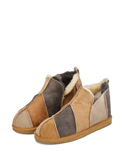 Shepherd Annie Patchwork-design Slip-on In Brown